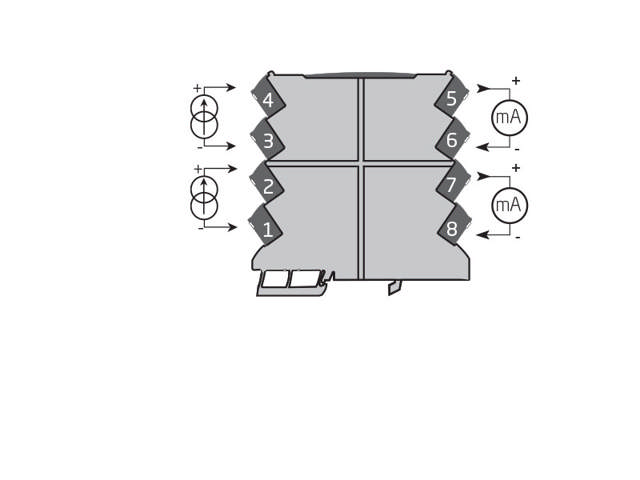 Loop-forsynet isolator